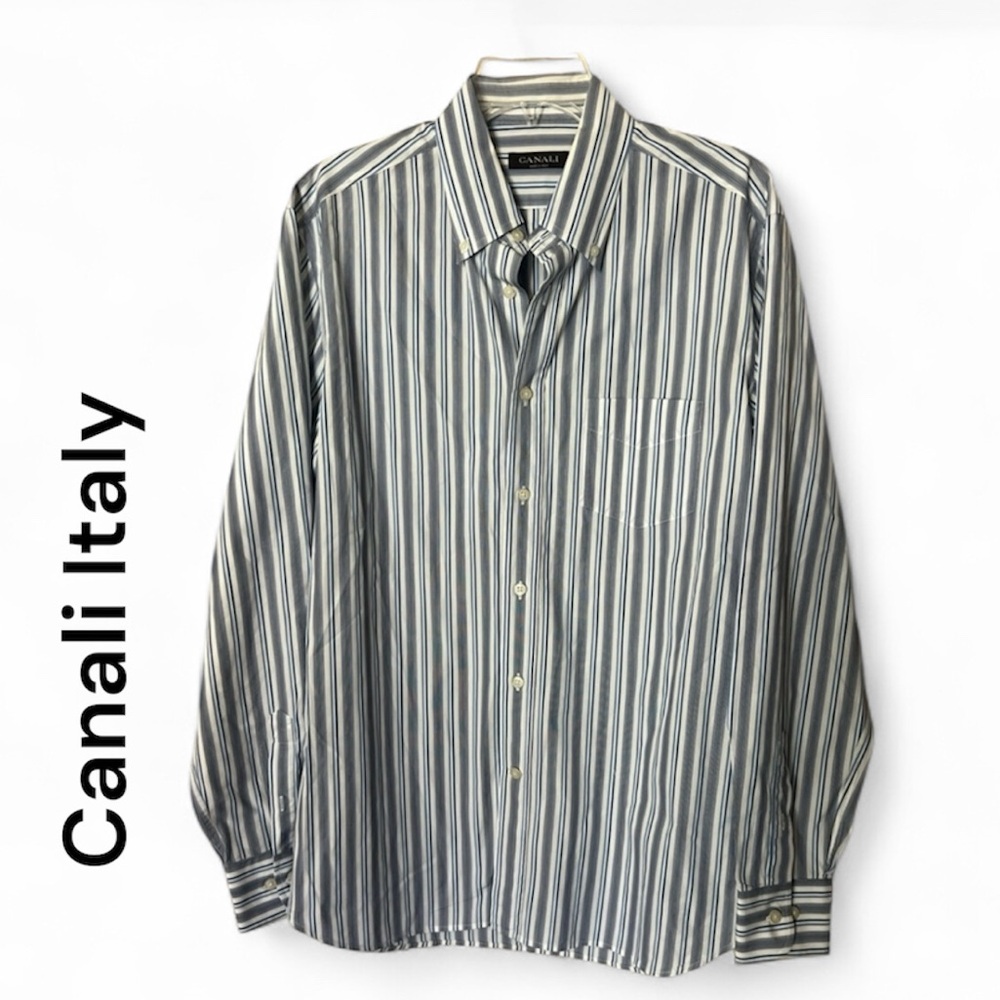 NWOT CANALI Men’s Dress shirt, Italy, Cotton, 17